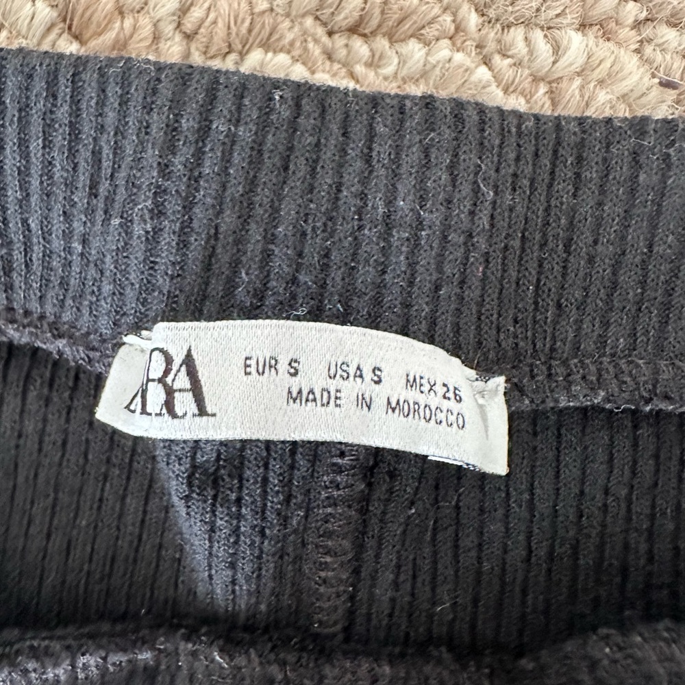 Zara black flare knit pants